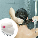 Silicone Head Scalp Massage Brush Shampoo Hair Washing Bath Comb (White)