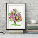 DIY Part Special Shape Diamond Painting Kit 5D Colorful tree Drawing