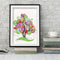 DIY Part Special Shape Diamond Painting Kit 5D Colorful tree Drawing