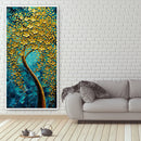 DIY Golden Flower Tree Diamond Painting Full Round Rhinestone Embroidery Mo