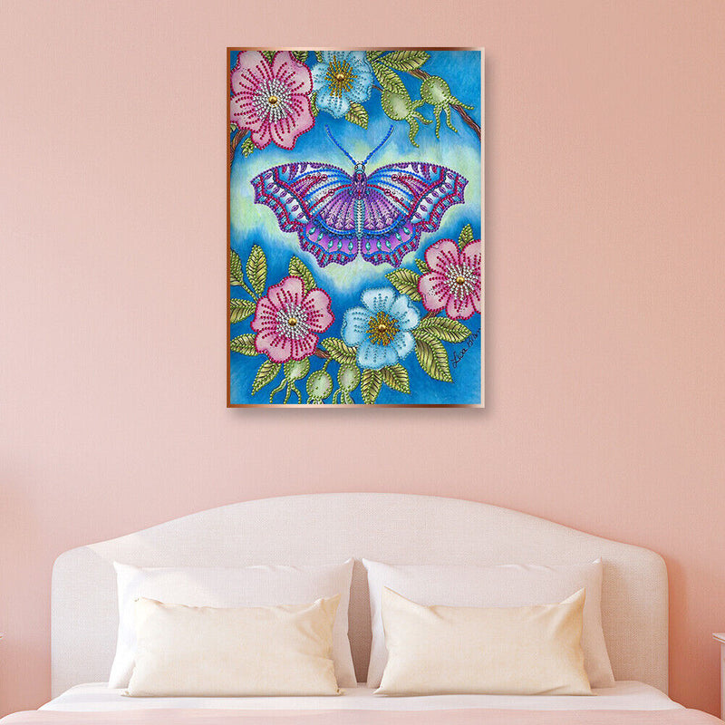 5D Flower Butterflies Pictures Special Shaped Kit DIY Diamond Painting Newly