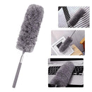 Adjustable Stretch Extend Microfiber Feather Duster Dusting Brush(Grey)