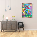 Colorful Flowers 5D Rhinestone DIY Pictures Special Shaped Kit Diamond Pain