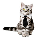 Cat Dog Collar Bow Tie Cotton Pet Formal Necktie for Wedding (Black L) Newly