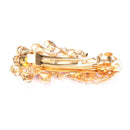 Fashion Purple-Red Peacock Full Crystal Rhinestone Girls Hairpin Hair Clip