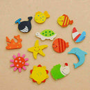 12pcs Fridge Magnet Wooden Cartoon Animals Novelty Colourful Best Kid's R5F2