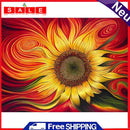 Painting By Numbers DIY Vortex Sunflower Canvas Oil Art Picture Ornaments Kit