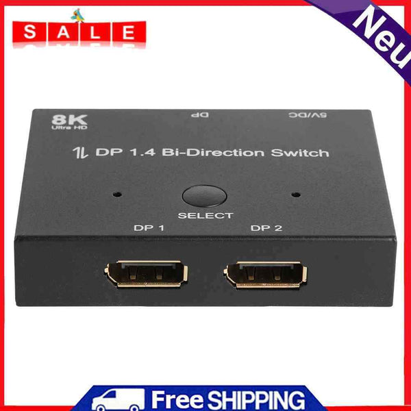 Displayport 1.4 Splitter 8K/60Hz DP Bi-Direction Switcher for Projector Monitor