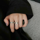 Wind Niche Design Roman Digital Rings Couples Tail Rings Adjustable Opening