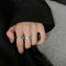 Wind Niche Design Roman Digital Rings Couples Tail Rings Adjustable Opening
