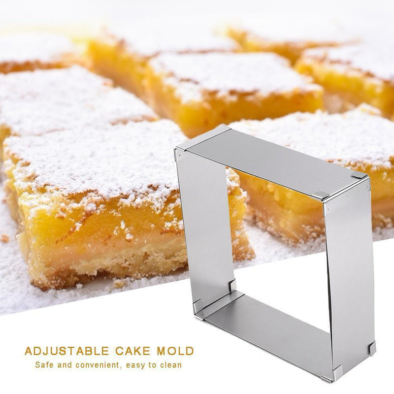 Adjustable Square Mousse Cake Mold Stainless Steel Dessert Baking Mould Newly