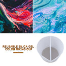 Split Color Mixing Cups Paints Art Tool 2 Channels Pouring Cup White (1) Newly