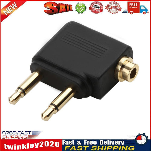 3.5mm Jack Audio Adapter for Airplane Travel Earphone Headphone (1pc) Newly