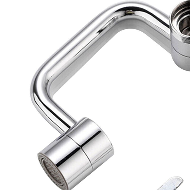 #A 1080 Degree Rotation Faucets Extender Stainless Steel Splash-proof Booster He