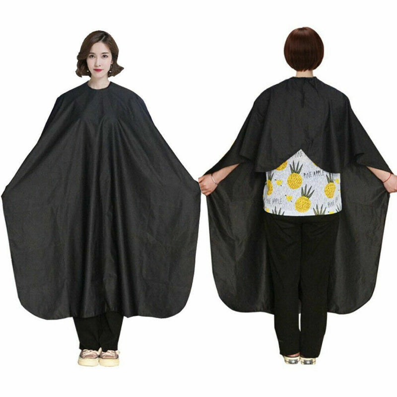 Black Barber Gowns Salon Hair Cutting Cape Hairdressing Hairdresser US J0N3