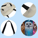 LI Q P R Owl Shopping Bag, Printed, Casual, Large Capacity, 40x