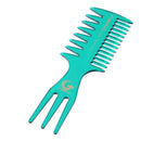 Fish Bone Shape Dyeing Combs Double Side Teeth Hair Coloring Brush (Green)