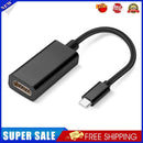 Type-C to HDMI-Compatible Adapter 4kx2k 30Hz 1080P Phone PC TV Wire (Black)