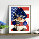 5D Diamond Painting DIY National Flag Gnome Full Round Drill Wall Decor Crafts