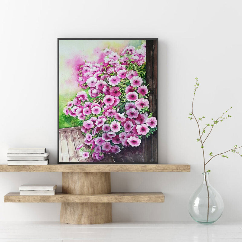 Drawing Paintwork Flower Home Wall Living Room Decoration 40x50cm Without Fra