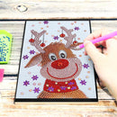 DIY Christmas Elk Special Shaped Diamond Painting 60 Pages A5 Students Notebook