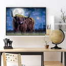 5D Diamond Painting Full Moon Cow Full Round Drill Rhinestone Kit