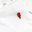 Ghost Rose Flower Leaf Pins Brooches Creative Clothes Lapel Jacket Enamel Badges