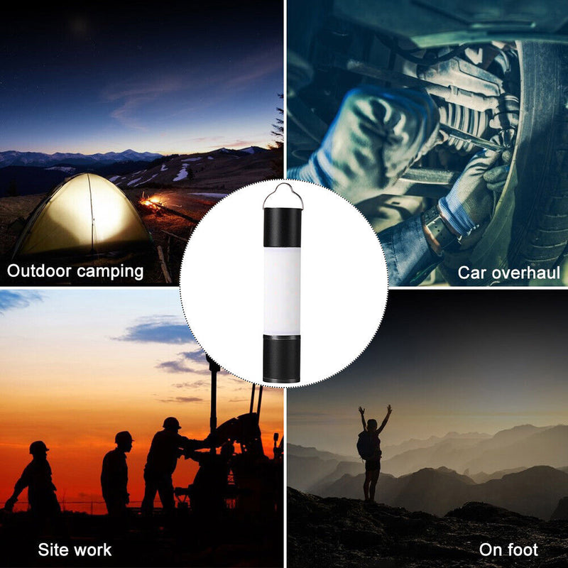 Outdoor Flashlight Telescopic USB Table Lamp with Tripod Nuts for Camping H