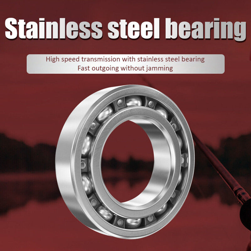 Aluminum Alloy 5.2 1 Ratio Fishing Wheel 13BB Bearing Spool Reels (DS2000) Newly