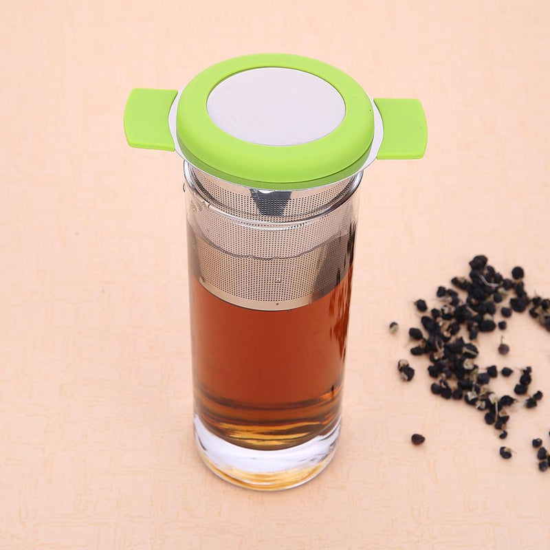 Stainless Steel Tea Strainers Infuser Steeping Loose Leaf Tea Filter(Green)