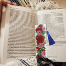 DIY Special Shape Diamond Painting Leather Rose Bookmark Tassel Embroidery Newly