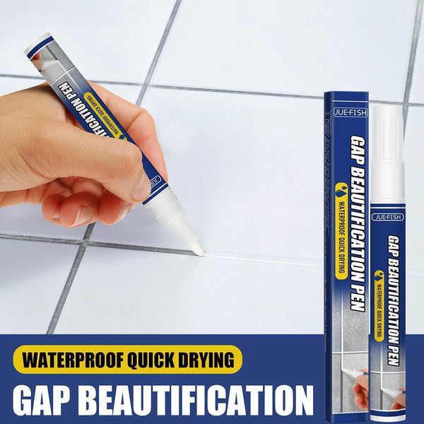 Jue-Fish White Tile Paint Marker: Waterproof Tile Grout Seale