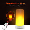 LED Flame Effect Light USB Rechargeable Table Lamp with Remote Dimmable`