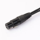 3P XLR Female Jack to Dual 2 Male Plug Y Splitter Cable Adaptor Cord 1Ft
