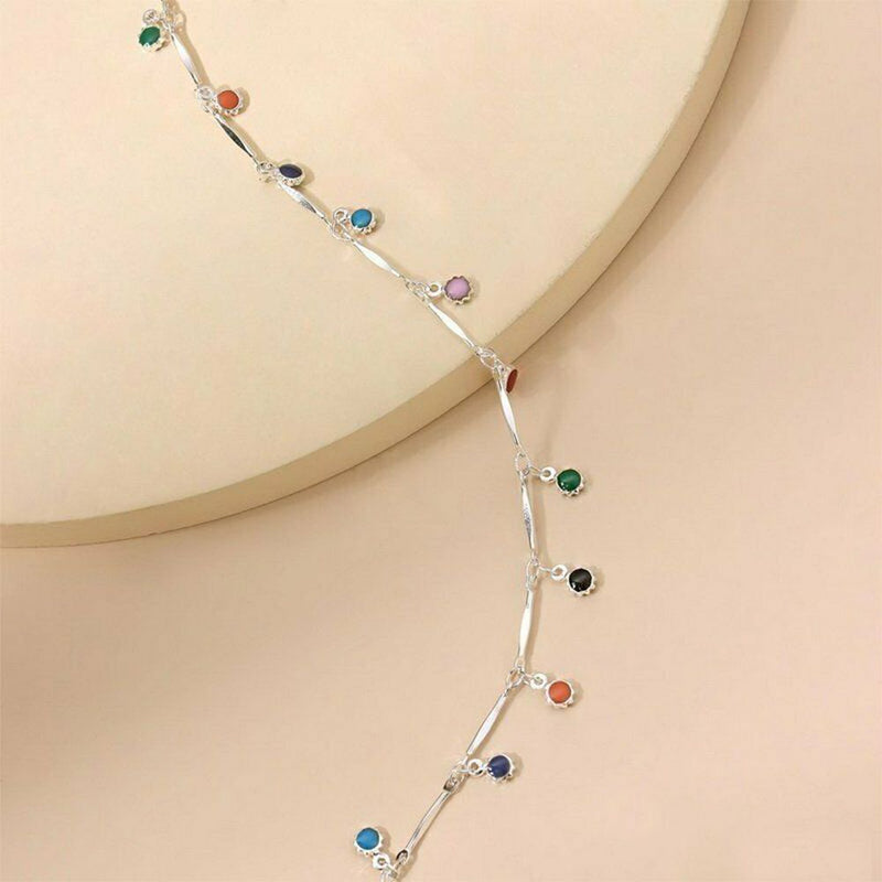 Women Boho Fashion Choker Clavicle Chain Candy Balls Pendant Necklace Gifts