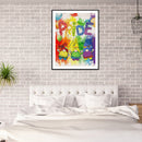 5D DIY Diamond Painting Full Round Drill Cartoon Letter Gnome Picture Wall