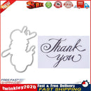 Silicone Thank You Stamp+Metal Cutting Dies Stencil Frame Scrapbook Album Newly