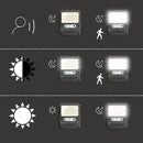 LED COB Solar Lights Outdoor Motion Sensor Waterproof Remote Mini Lamp (A)