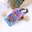 DIY Special Shaped Diamond Painting Bird Pattern Embroidery Leather Luggage Tag