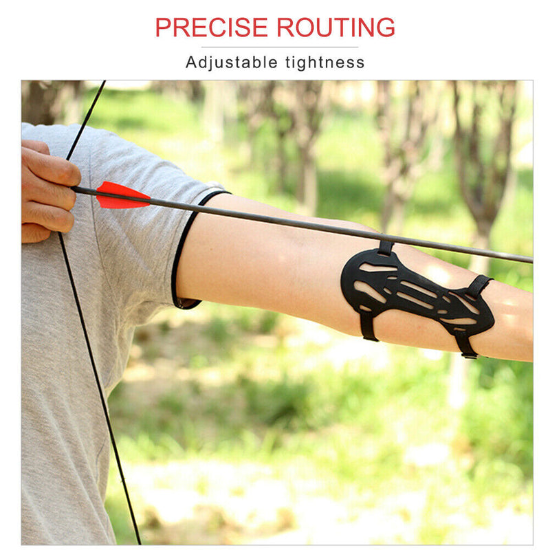 Recurve Bow Rubber Arm Guard Protective Sleeve Shot Training Forearm Protecto