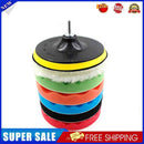8pcs Car Polishing Disc Waxing Sponge Car Polisher Drill Adapter (6 inch)