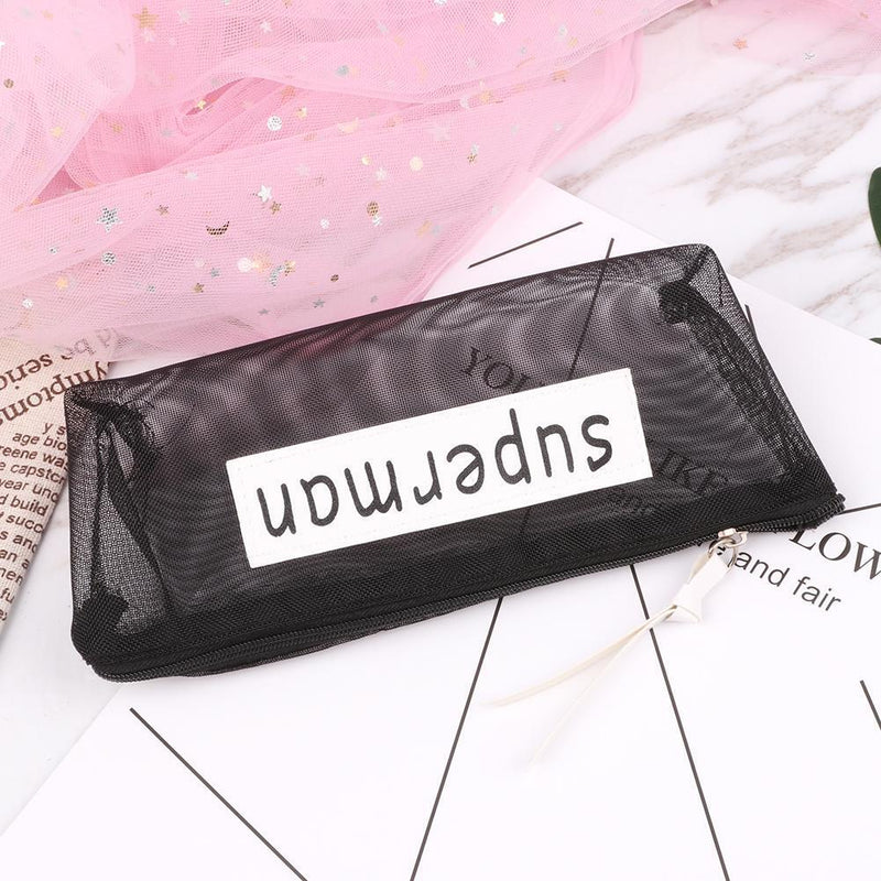 Letters Student Large Capacity Pencil Bag Stationery Storage Case (superman