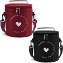 2PCS Portable Camping Thermal Tote Food Storage Picnic Bags Lunch Box Handbag