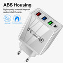 3 USB Fast Charger 3.1A PD Type-C Wall Power Adapter for Phone (White EU) Newly