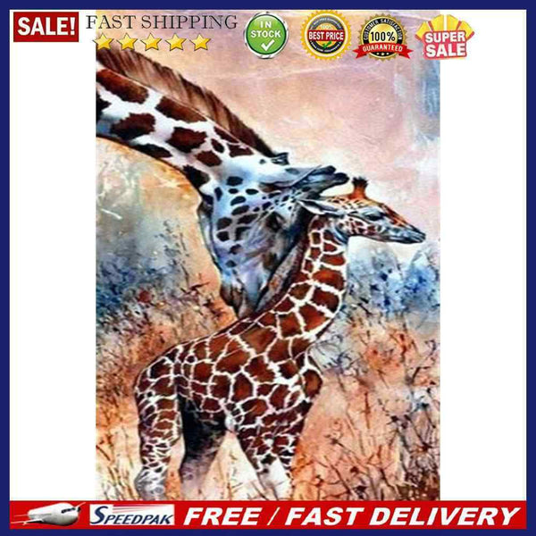 Animal Family Oil Paint By Numbers Kits DIY Craft Coloring Drawing Home Decor
