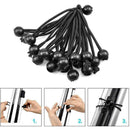 10PCS Heavy Duty Elastic Black Ball Bungees Tarp-Tent Cord Down Tie U9V6 W3N5