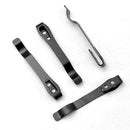 1PCS Gray Titanium Deep Carry Pocket Clip & Screw Set For Folder P3R3 E0T1
