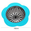 Flower Sink Strainer Kitchen Drain Filter Bathroom Drainage Hair Trap(Blue)
