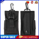Outdoor Army Bag Cell Phone Belt Loop Hook Case Pouch Holster (Black)