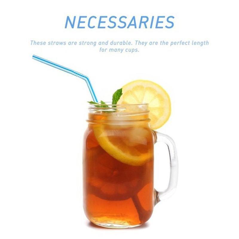 100x Straw Plastic Bendy Colourful Straws Birthday Wedding Summer Drink Party`
